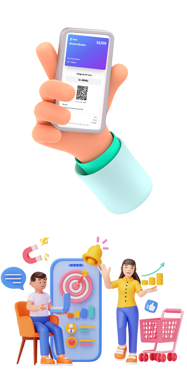 Ilustración de marketing digital y vouchers